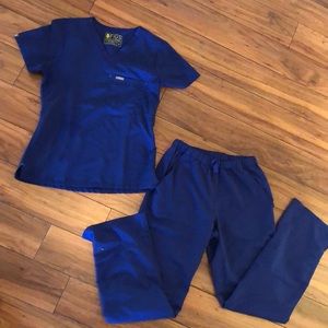 Figs scrub top -XS- Royal Blue